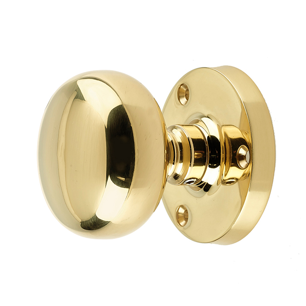 Victorian Mortice Knob - Polished Brass (Sold in Pairs)